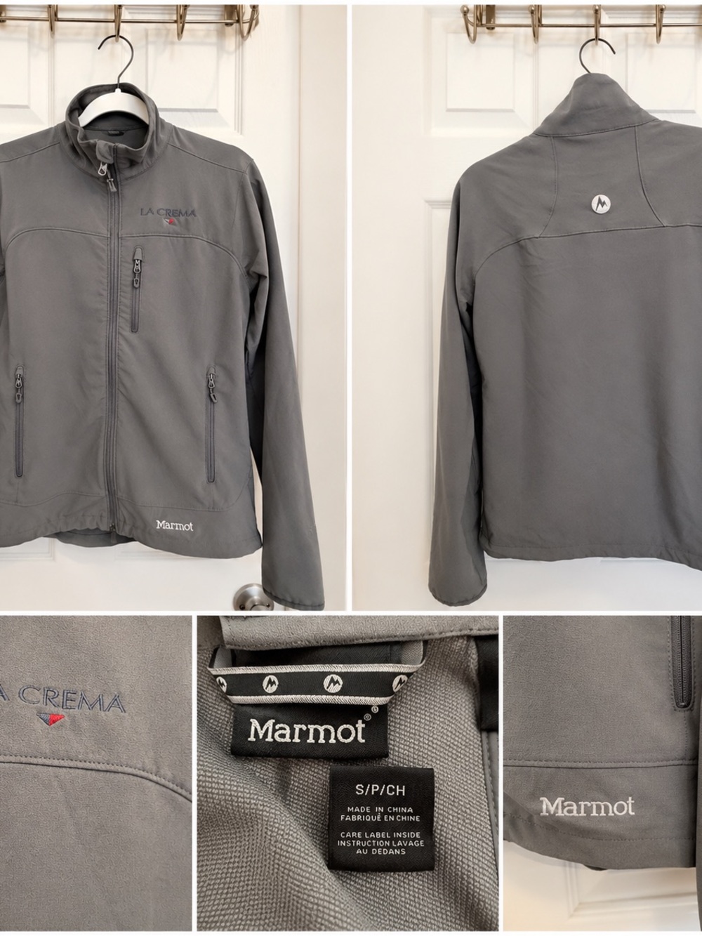 Marmot Men's Gray Lightweight Softshell Jacket with La Crema Detail